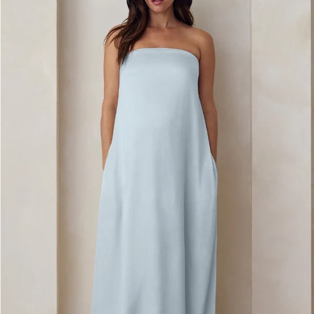 Bumpsuit Brushed Satin Gown - Picture 2 of 4